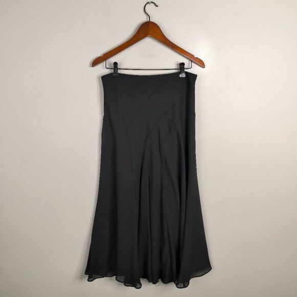 Cartise Canada Whismigoth Dark Fairy Chiffon Goth Flowy Midi Skirt 8 - Picture 2 of 8